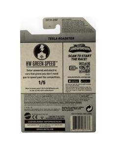 Hot Wheels Tesla Roadster Rojo 1:64 2015 Descontinuado 2