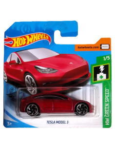 Hot Wheels Tesla Model 3 2019 Coleccionable 1:64 Marrón
