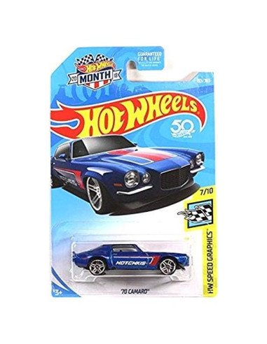 Hot Wheels 2018 Camaro '70 HW Speed Graphics Azul 1:64