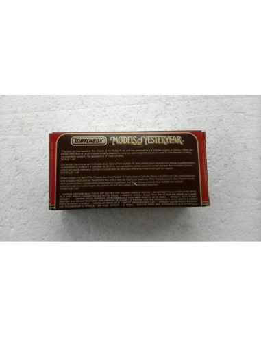 Modelo Diecast Matchbox Y-35B Ford 1930 Ambrosía Azul 1:40