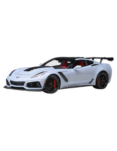 Autoart Chevrolet Corvette C7 ZR1 Gris 1:18 con Techo de Carbono