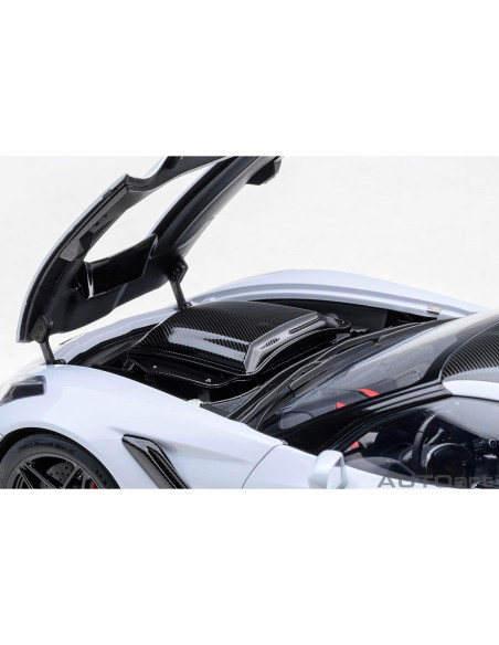Autoart Chevrolet Corvette C7 ZR1 Gris 1:18 con Techo de Carbono