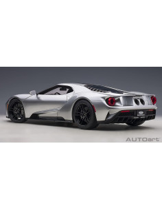 Modelo de Coche 2017 Ford GT Autoart 1/12 Plata Metálica 2
