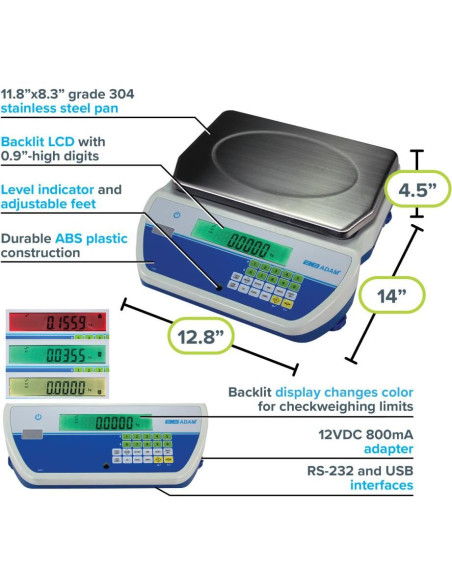 Balanza de Verificación de Banco Adam CKT 32kg - 1g