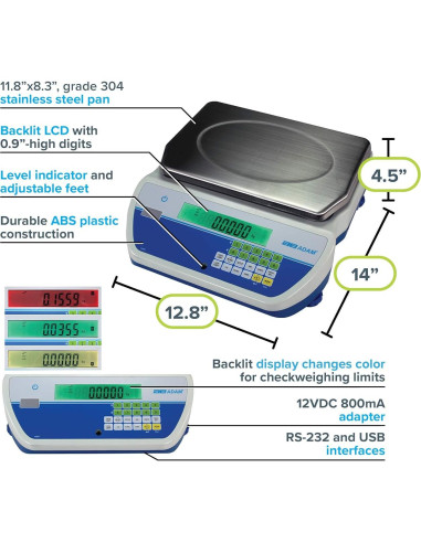 Balanza de Verificación de Banco Adam CKT 32kg - 1g