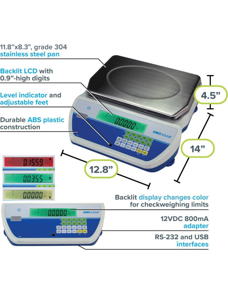 Balanza de Verificación de Banco Adam CKT 32kg - 1g