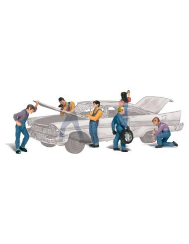 Figuras Mecánicos de Automóviles Woodland Scenics HO