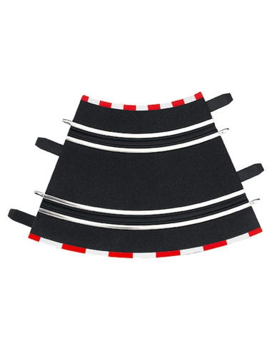 Sección de Curva 1/45 Carrera 61611 - Paquete de 4 Piezas