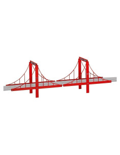 Conjunto de Puentes Carrera Mediano Rojo 4 Piezas