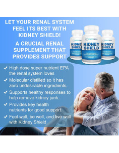 Suplemento Omega 3 Kidney Shield - 120 Cápsulas para Riñones 2