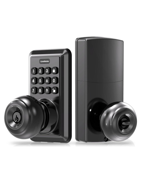 Cerradura de Puerta Sin Llave ApeStellar DK01MB Teclado Negro Mate