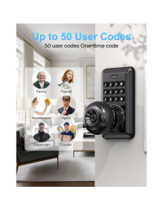 Cerradura de Puerta Sin Llave ApeStellar DK01MB Teclado Negro Mate 2