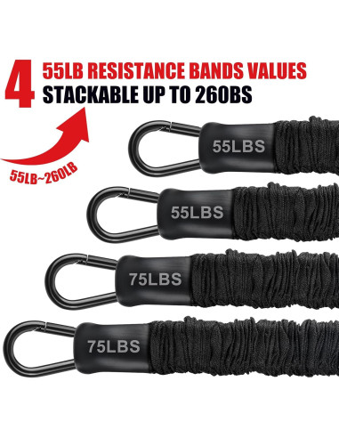 Bandas de Asistencia para Pull Up BesBiu 118kg Ajustables