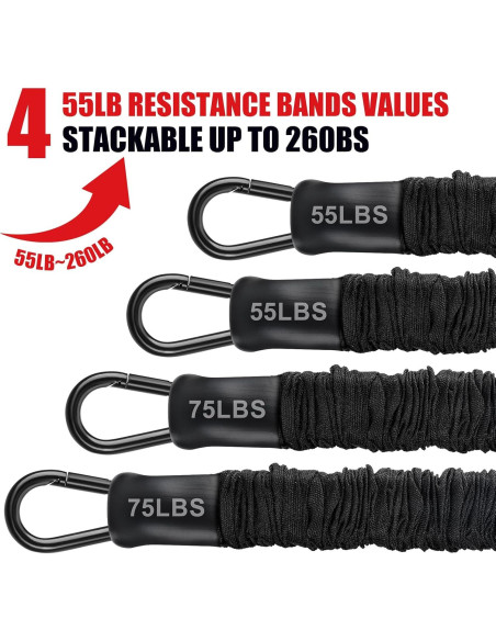 Bandas de Asistencia para Pull Up BesBiu 118kg Ajustables