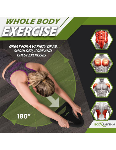Entrenador de Fuerza Abdominal BODY RHYTHM - Rueda Antideslizante
