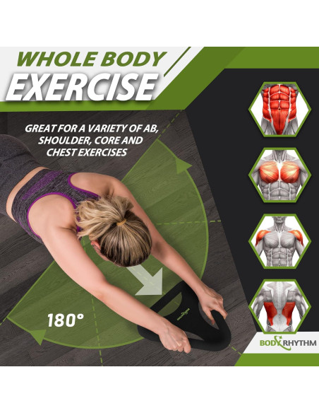 Entrenador de Fuerza Abdominal BODY RHYTHM - Rueda Antideslizante