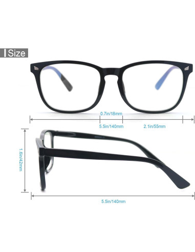 Gafas de luz azul para mujeres +0.00, paquete de 4, anti reflejo