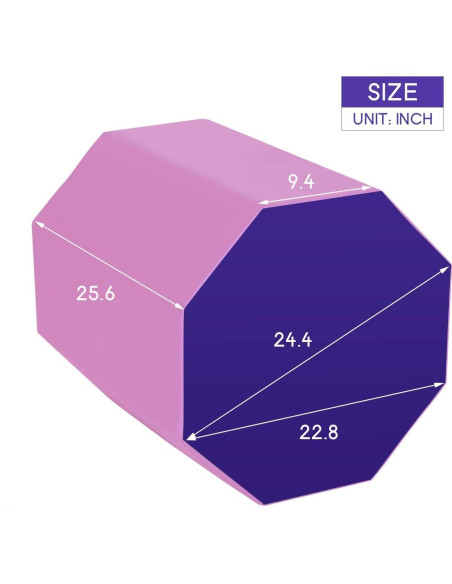 Colchoneta Octagonal Rosa Capacmkseh para Gimnasia y Yoga