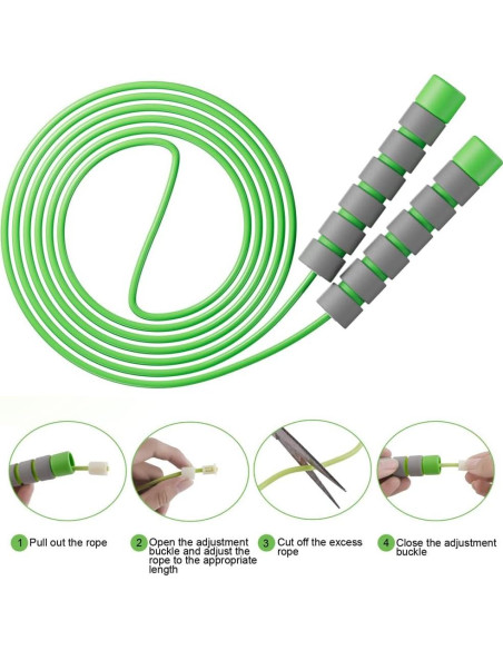 Cuerda de Saltar Ajustable Homello para Niños - Azul-Verde