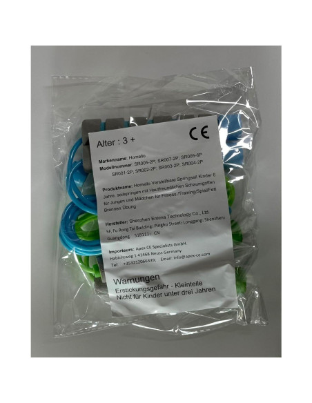 Cuerda de Saltar Ajustable Homello para Niños - Azul-Verde
