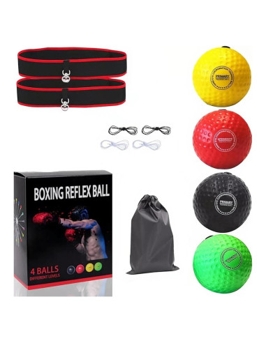 Bola de Reflexión de Boxeo KANCOKIT con 4 Niveles de Dificultad