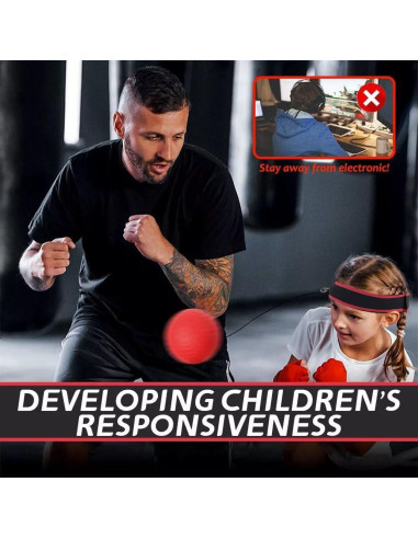 Bola de Reflexión de Boxeo KANCOKIT con 4 Niveles de Dificultad