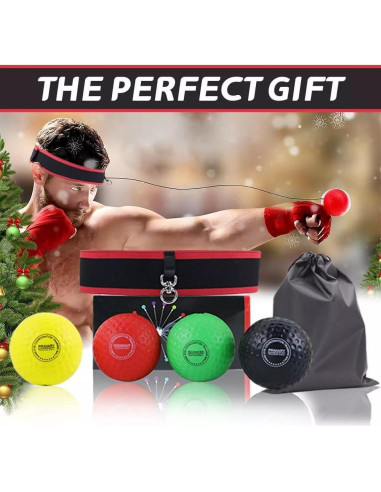 Bola de Reflexión de Boxeo KANCOKIT con 4 Niveles de Dificultad