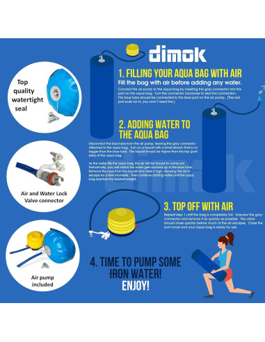 Bolsa de Arena Acuática Dimok 20-35 kg para Entrenamiento