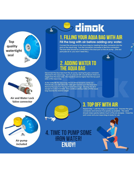 Bolsa de Arena Acuática Dimok 20-35 kg para Entrenamiento