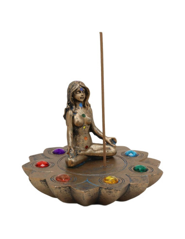Soporte de Incienso Sagrada Luna Feminista Chakra Yoga 12cm