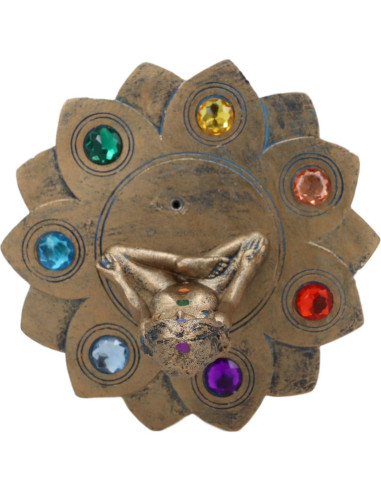 Soporte de Incienso Sagrada Luna Feminista Chakra Yoga 12cm