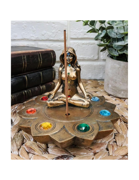 Soporte de Incienso Sagrada Luna Feminista Chakra Yoga 12cm