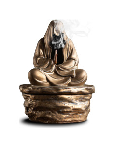 Soporte de Incienso Cerámica Buda Oro 12x9.6x15.7 cm