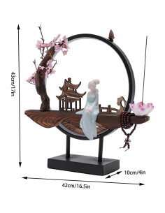 Quemador de Incienso de Cerámica KarweuSu con Luz LED Azul 2