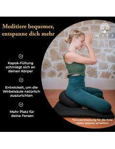 Cojín de Meditación Zafu Maya Lumbini Media Luna Orgánico 2