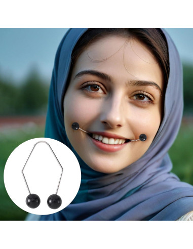 Creador de Hoyuelos Facial SmallCat 2PCS Negro - Ejercitador de Mejillas