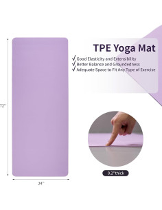 Esterilla de Yoga FLEXISPOT Antideslizante 183x61cm TPE 2
