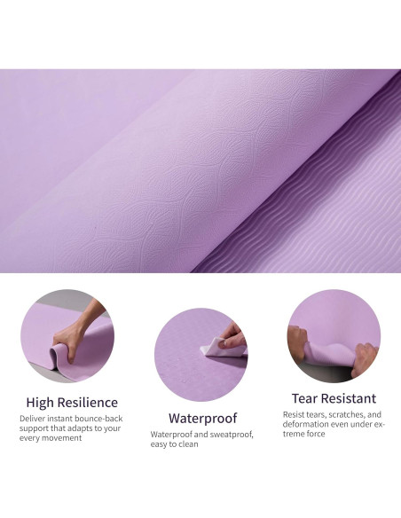 Esterilla de Yoga FLEXISPOT Antideslizante 183x61cm TPE