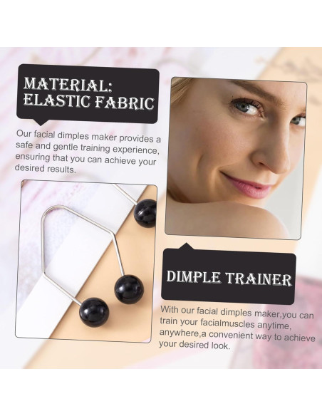 Creador de Hoyuelos Facial SmallCat 2PCS Negro - Ejercitador de Mejillas