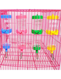 Botella de Agua para Hamsters Pssopp 125ml Sin Goteo Azul 2