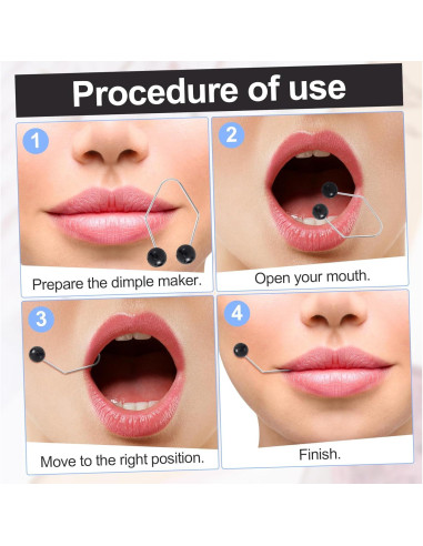 Creador de Hoyuelos Facial SmallCat 2PCS Negro - Ejercitador de Mejillas