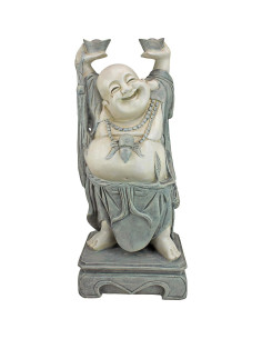 Estatua Buda Risueño Jolly Hotei Design Toscano 66cm Resina 2