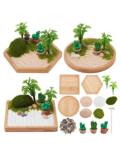 Kit de Jardín Zen Japonés WEBEEDY 3 Piezas Decoración