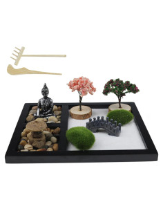 Jardín Zen para Escritorio Pesoncarl 21.6x17.5 cm Decoración