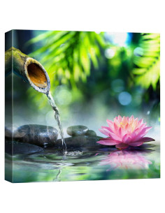 Lienzo Arte Jardín Zen Wall26 60x60 cm Floral Colorido
