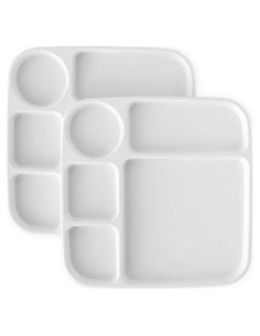 Bandeja Dividida para Microondas Nordic Ware, Set de 2, Blanca