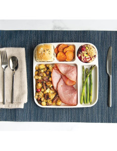 Bandeja Dividida para Microondas Nordic Ware, Set de 2, Blanca 2