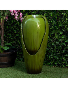 Fuente de Agua de Jarra Antigua Alpine 38x38x84cm Verde LED 2