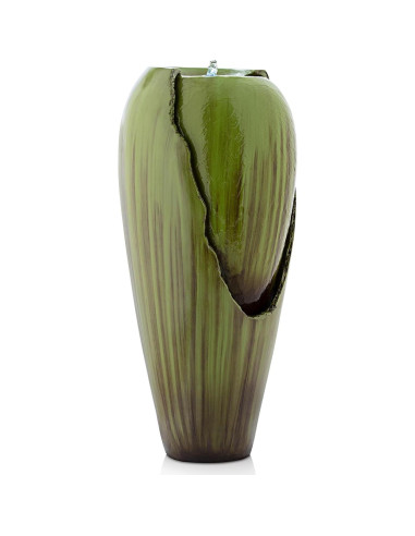 Fuente de Agua de Jarra Antigua Alpine 38x38x84cm Verde LED