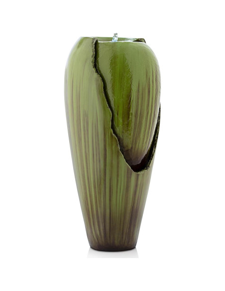 Fuente de Agua de Jarra Antigua Alpine 38x38x84cm Verde LED